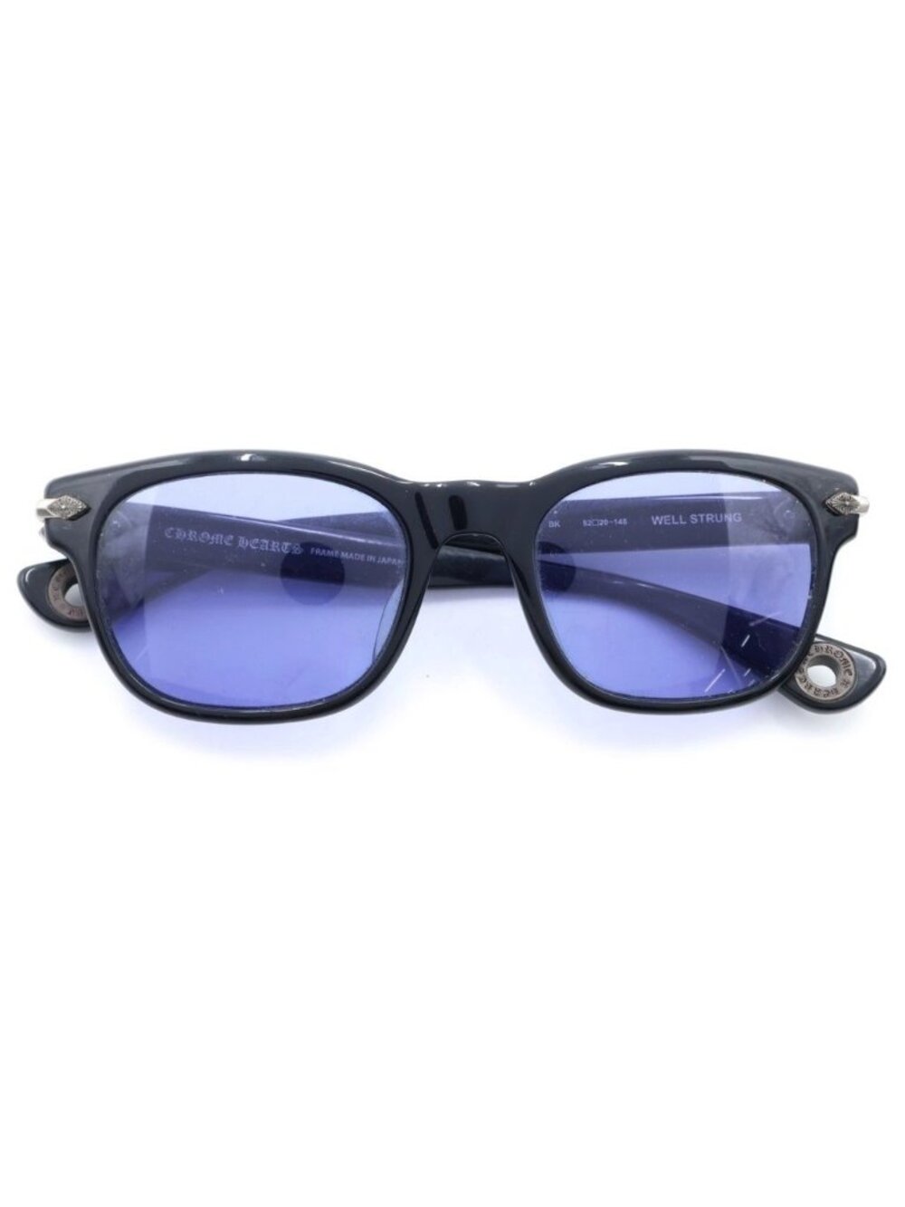 Chrome Hearts Well Strung CH Plus Temple Wellington Sunglasses Black Eyewear